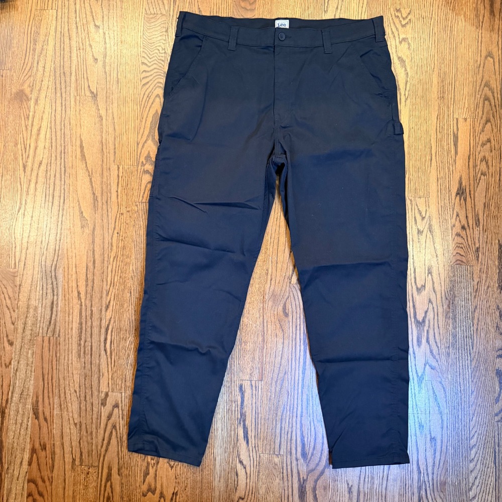Lee Workwear Carpenter Pants Utility Pockets 42x32 Black Baggy Workwear